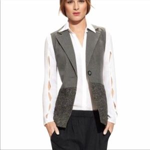 CABI white long sleeve blouse Runaway cut-out sleeves 2013 style 589